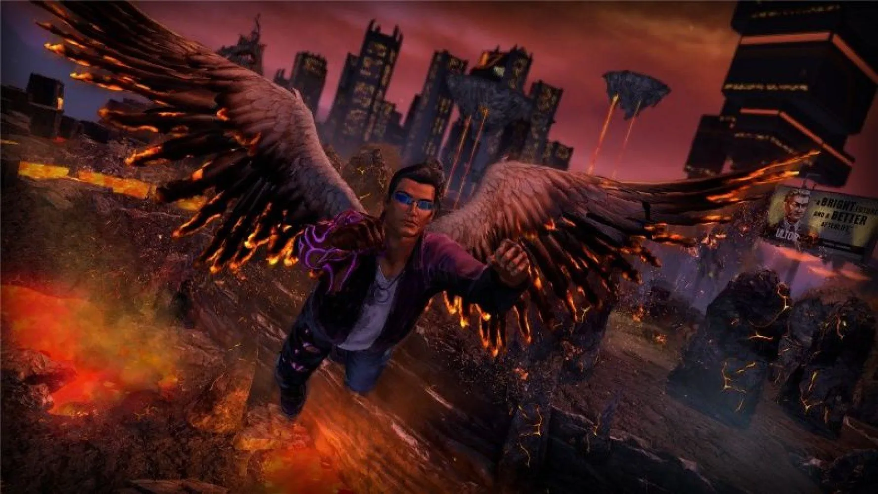 Игровой диск для Sony PS4, Saints Row 4 (IV) Re-Elected and Gat Out of Hell, русские субтитры, б/у — фото 2
